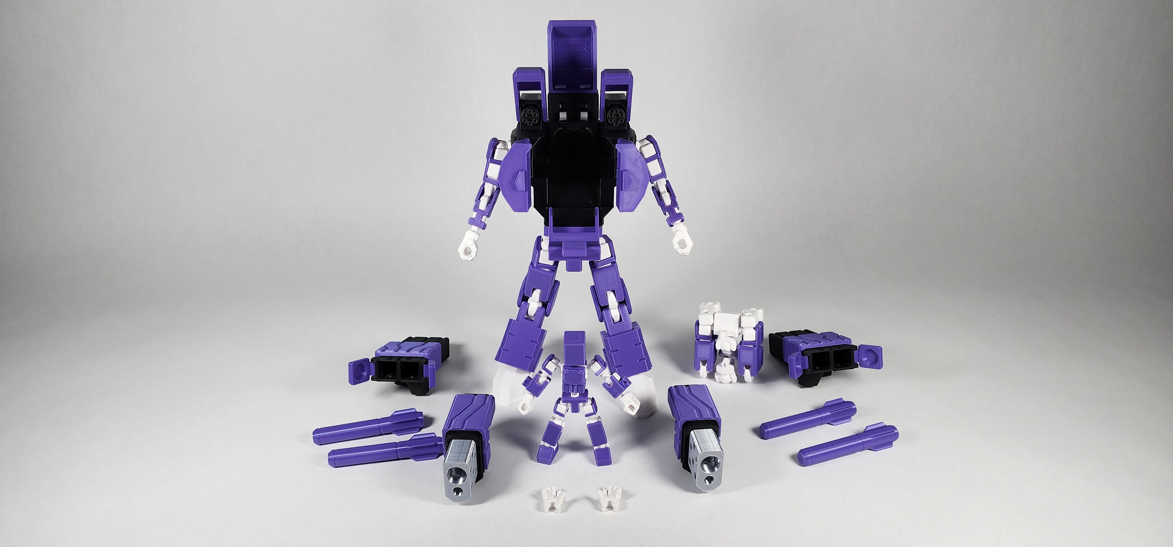 Pax Five Aries Mech Action Figure 3D Printed FULLY ASSEMBLED