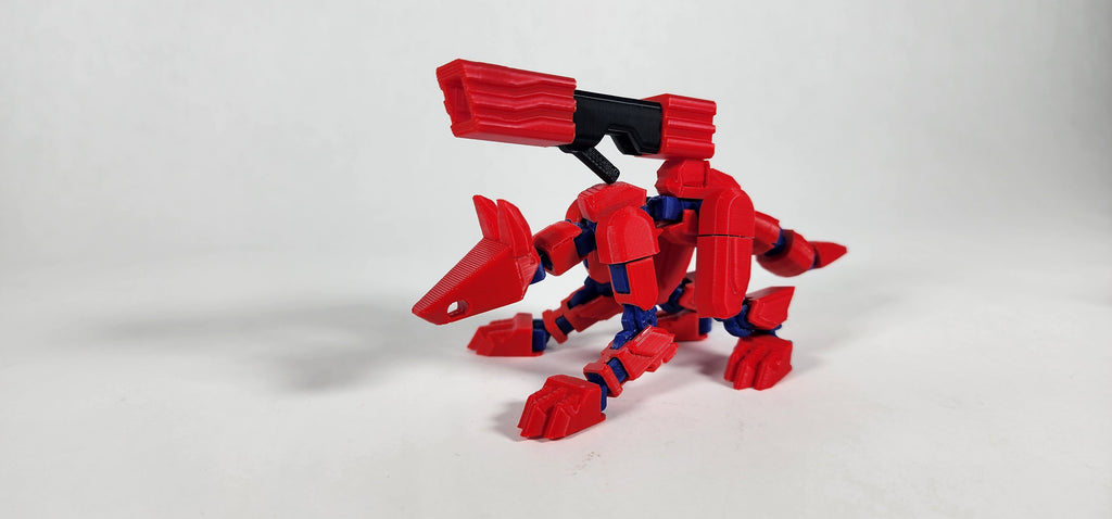 Pax K9 w/ Weapons Loadout 3D Printed Action Figure