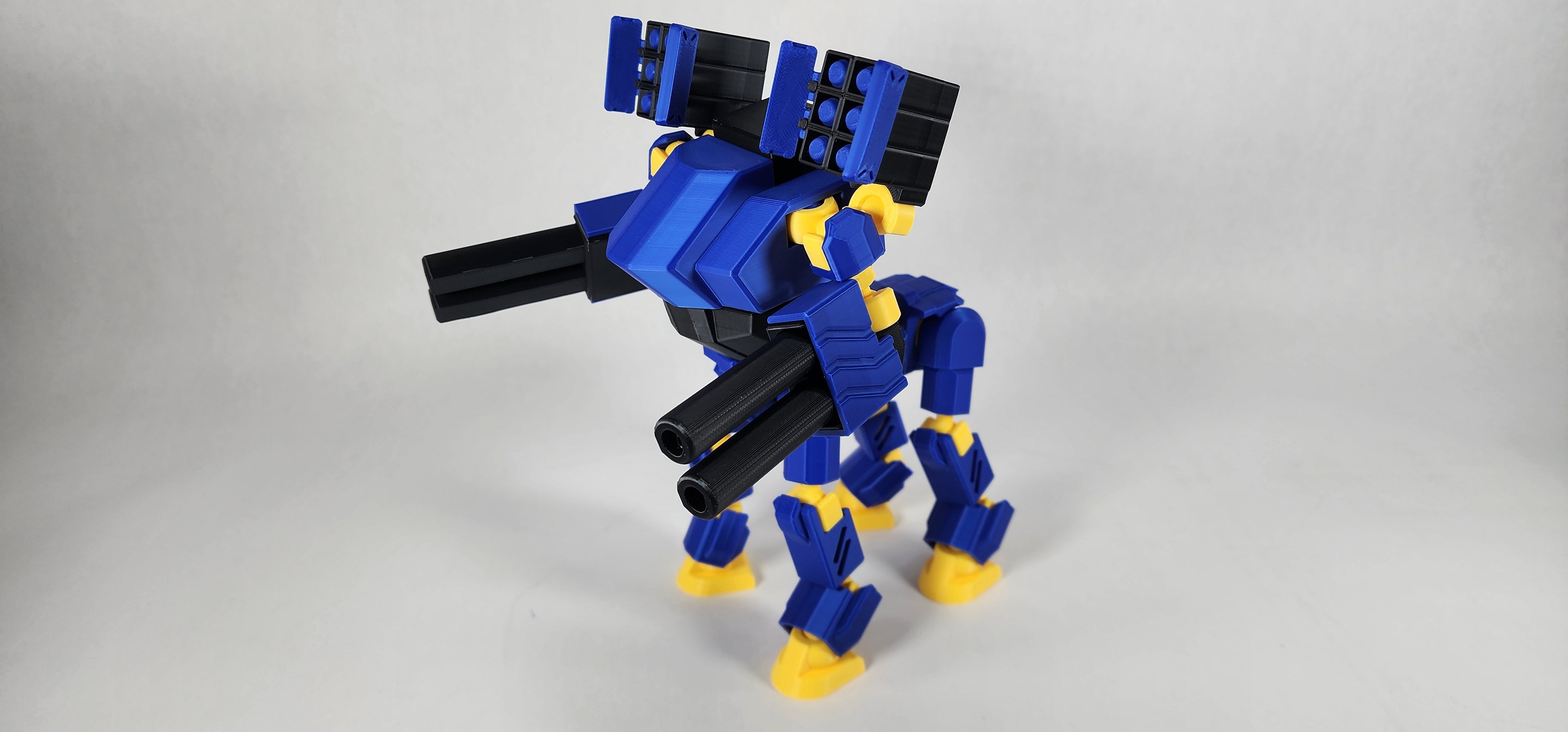 Pax Sagittarius Mech w/ Pax Mini Action Figure 3D Printed FULLY ASSEMBLED