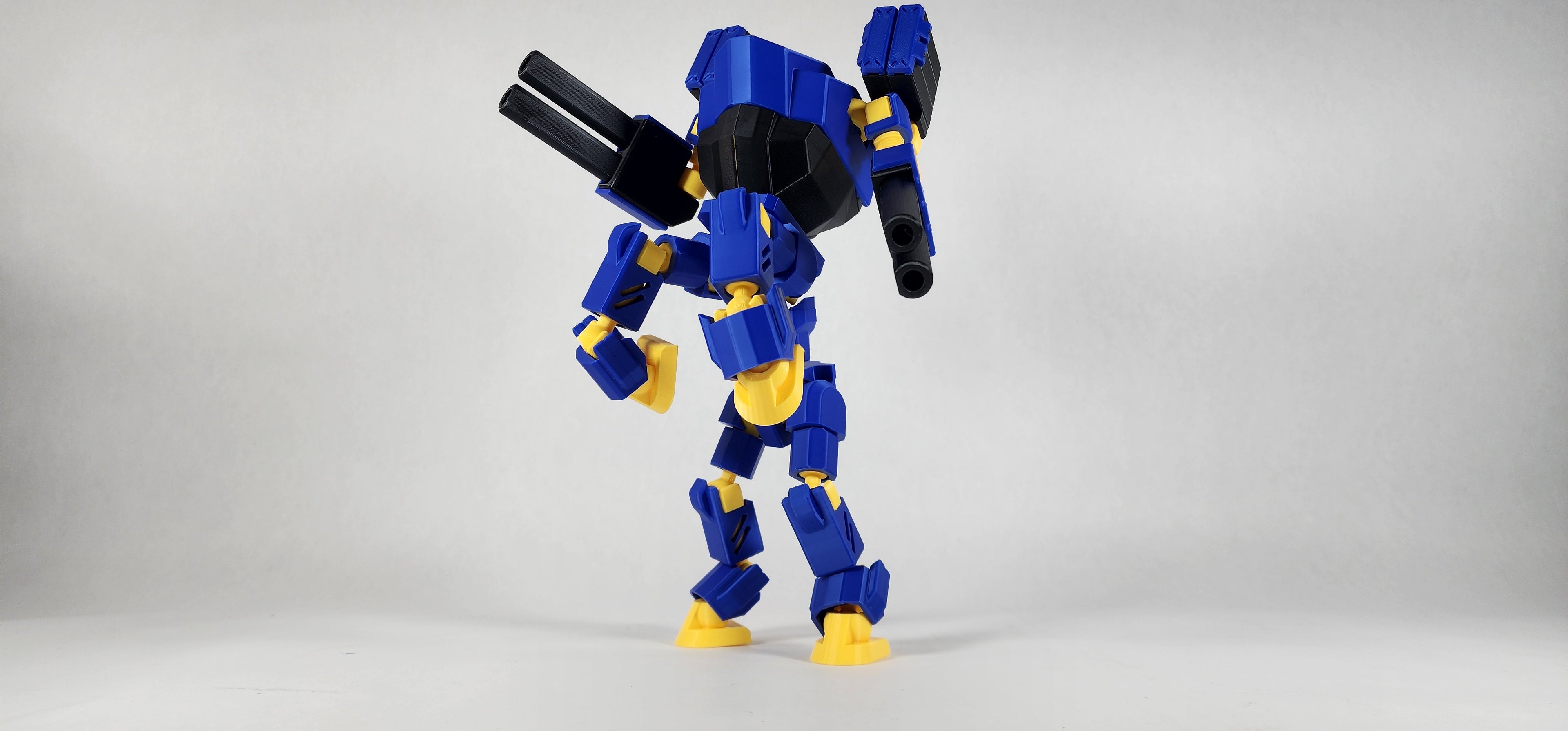 Pax Sagittarius Mech w/ Pax Mini Action Figure 3D Printed FULLY ASSEMBLED