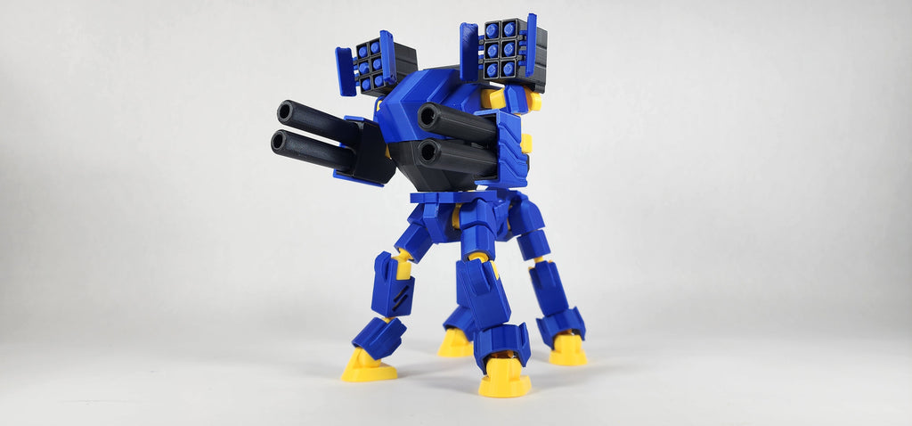 Pax Sagittarius Mech w/ Pax Mini Action Figure 3D Printed FULLY ASSEMBLED