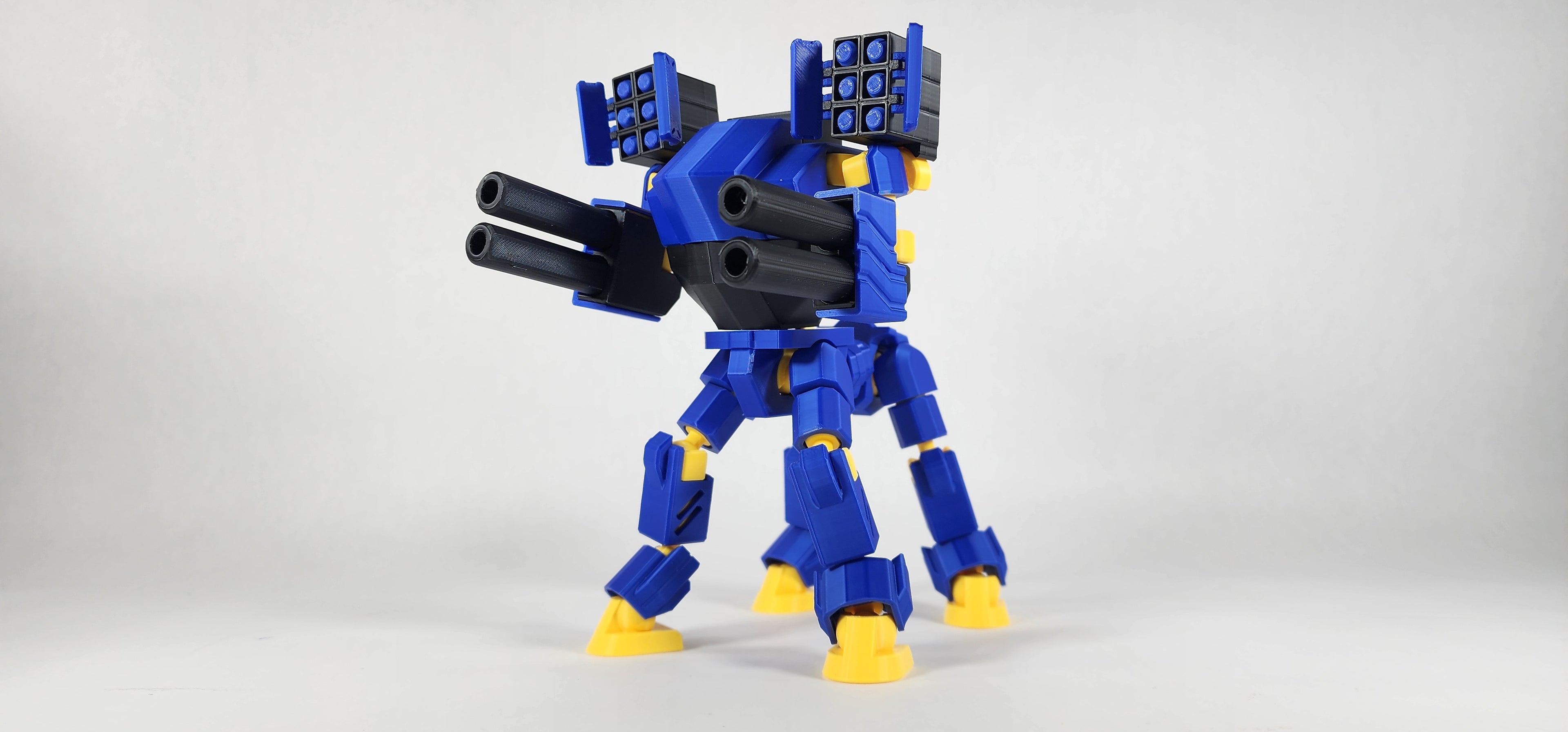 Pax Sagittarius Mech w/ Pax Mini Action Figure 3D Printed FULLY ASSEMBLED