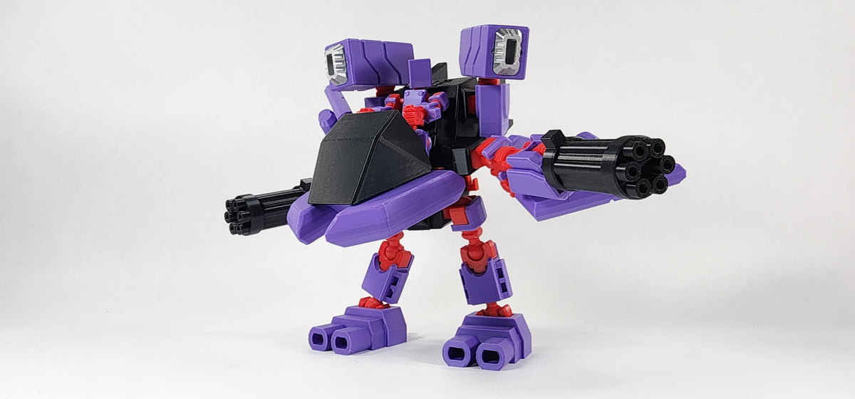 Pax Virgo Mech w/ Pax Mini Action Figure 3D Printed FULLY ASSEMBLED