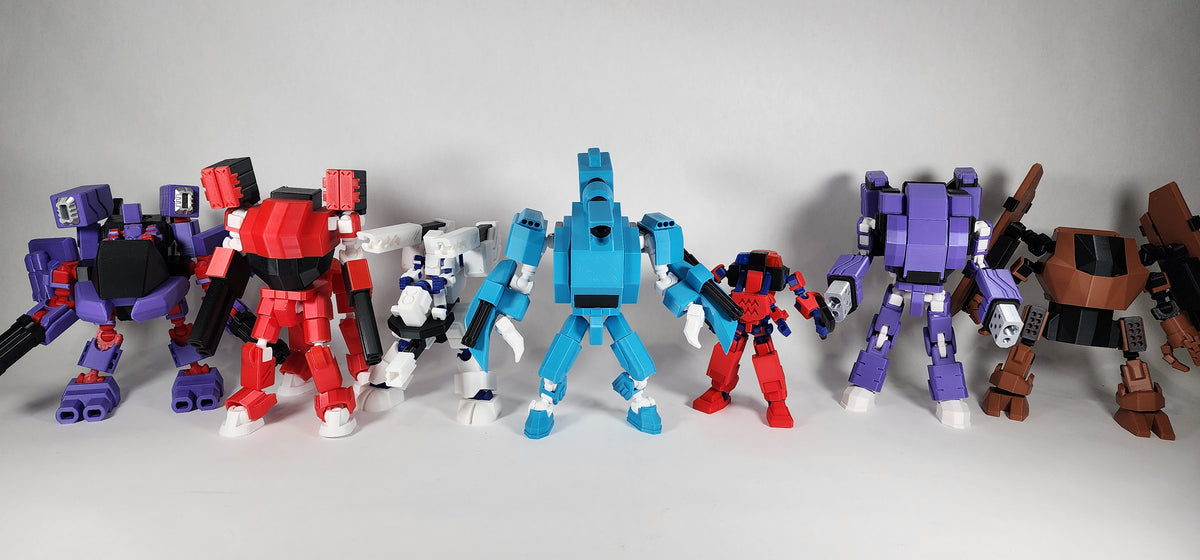 Pax Scorpio Mech w/ Pax Mini Action Figure 3D Printed FULLY ASSEMBLED