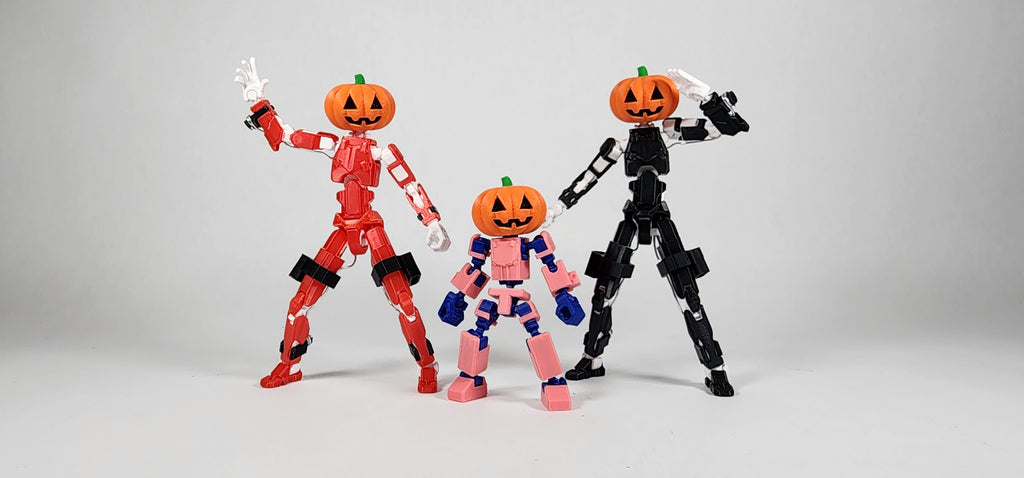 Jack O Lantern Head and Scythe 3D Printed FULLY ASSEMBLED